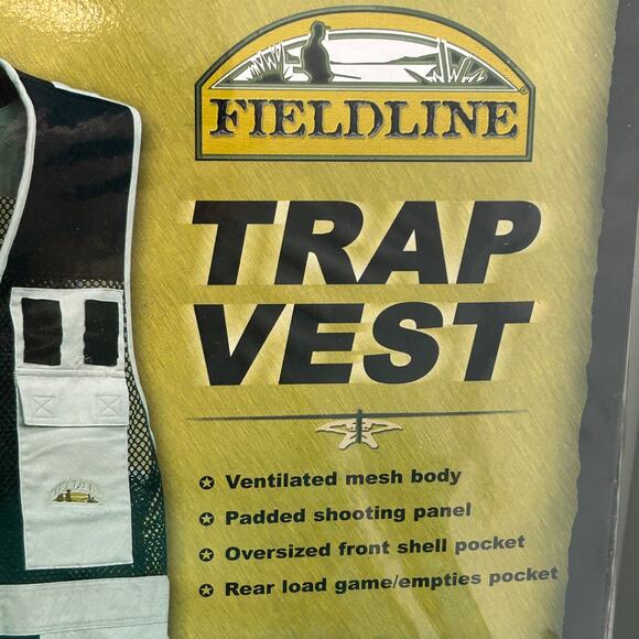 FIELDLINE Trap Vest Mens XL/XXL 48-50 SKEET Shooting Tan Black MESH Hunting NEW - Picture 8 of 11